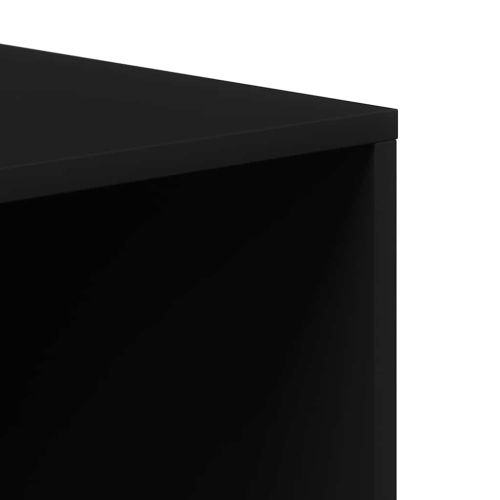 Пейка за съхранение на обувки черна 105x35x35см инженерно дърво