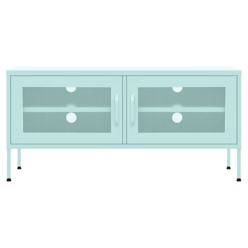 ТВ шкаф, мента, 105x35x50 см, стомана