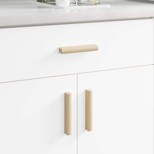 Прав дръжка 2 pcs Естествен цвят дърво 130 x 25 x 30 мм