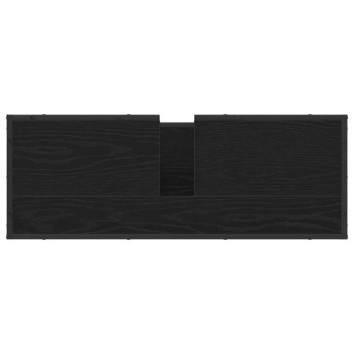 Комплект мебели за баня с рафт 2 pcs Черния дъб Инженерно дърво