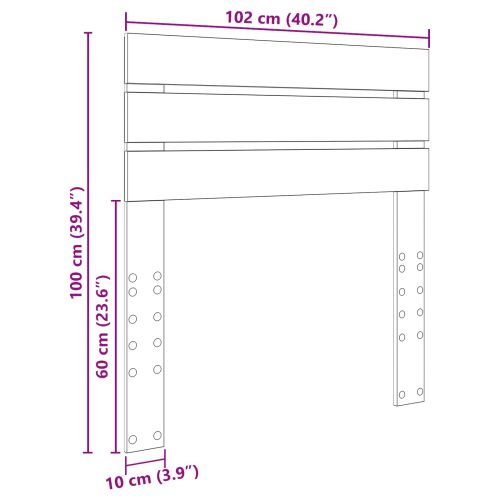Облегалка за глава с таблото Старо дърво 100 cm Инженерно дърво