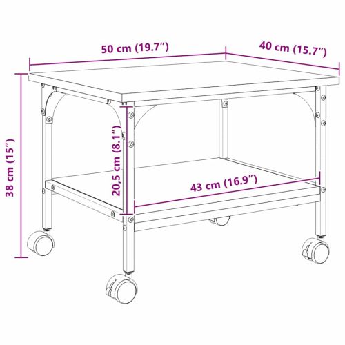 Стойка за принтер Черния дъб 50 x 40 x 38 cm Инженерно дърво