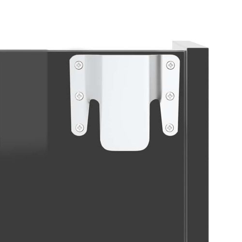 Шкафове за обувки 4 бр сив гланц 60x18x60 см инженерно дърво