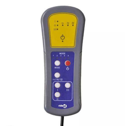 Електрически масажен стол, сив, изкуствена кожа