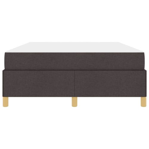 Рамка за легло с матрак Тъмен кафяв 140 x 200 cm текстил