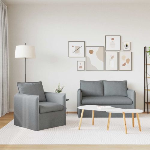 Диван 120cm 2 pcs Светлосиво Метал