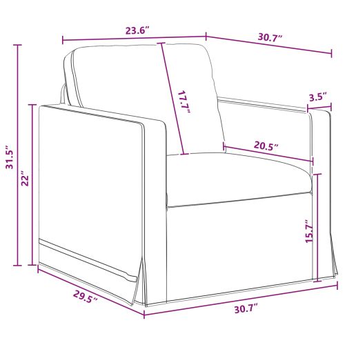 Диван 120cm 2 pcs Тъмен сив Метал
