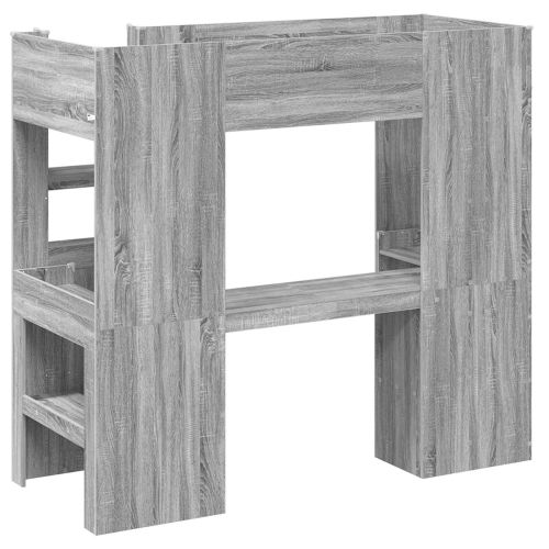 Рамка за двуетажно легло с бюро Сив Сонома 75 x 190 cm