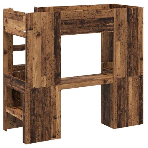 Рамка за двуетажно легло с бюро Старо дърво 75 x 190 cm