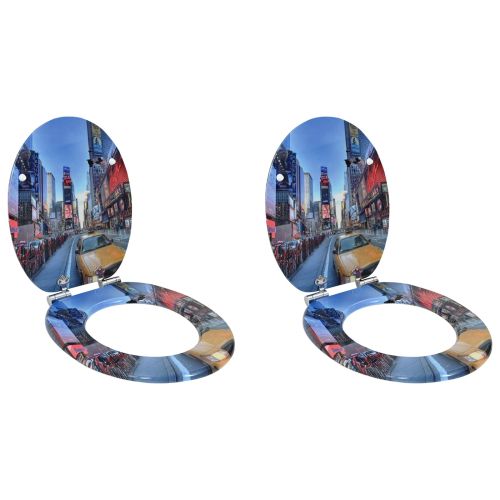 Тоалетна седалка 2 pcs Многоцветен 43,8 x 37,8 см ПДЧ