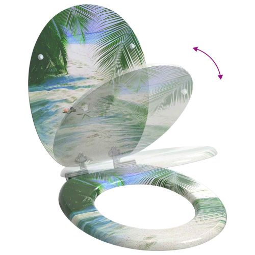 Тоалетна седалка 2 pcs Зелен 43,8 x 37,8 см ПДЧ