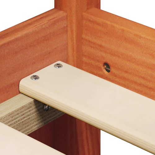 Дневно легло 3 pcs Кафяво с восъчно покритие Солиден бор