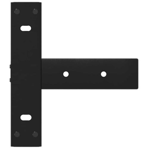 Крака за конзолна маса, Т-образни, 2 бр., черни, 38x25x(72-73) см, стомана