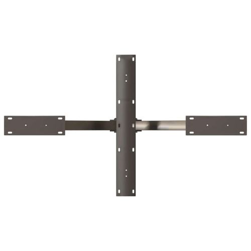 Крак за масичка за кафе, форма на паяк, черен, 98x58x(42-43) см, стомана