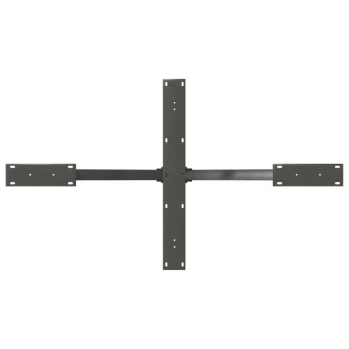 Крак за трапезна маса с форма на паяк, антрацит, 120x68x(72-73) см, стомана