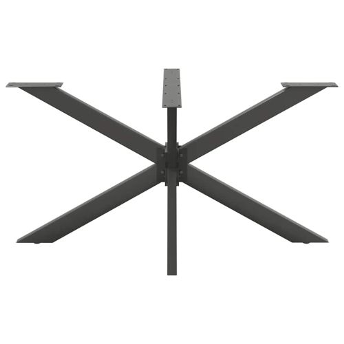 Крак за трапезна маса с форма на паяк, антрацит, 150x78x(72-73) см, стомана