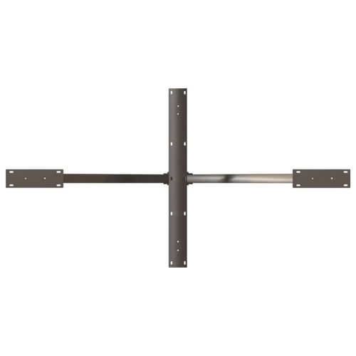 Крак за трапезарна маса, форма на паяк, черен, 150x78x(72-73) см, стомана