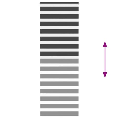 Зеброва щора черна 85x230 см Ширина на плата 80,9 см Полиестер