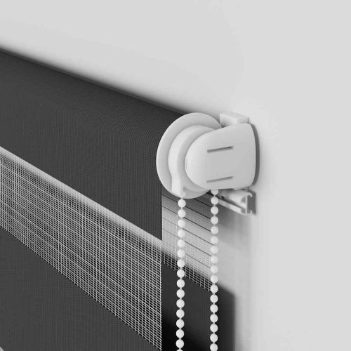 Зеброва щора черна 85x230 см Ширина на плата 80,9 см Полиестер