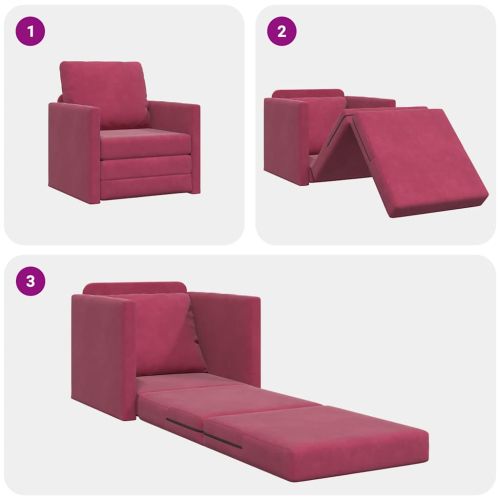 Диван легло 60cm Виненочервен Кадифе