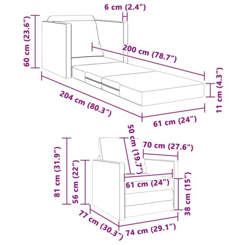 Диван легло 60cm Синьо текстил