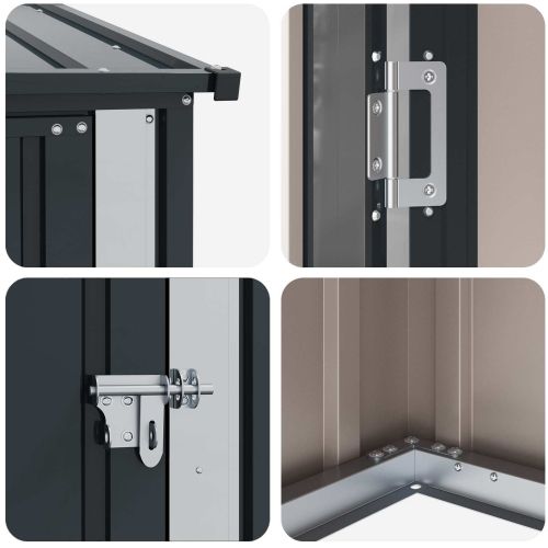 Градински навеси Антрацит 103 x 74 x 200 см Метал