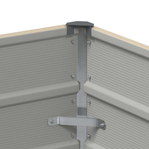 Кашпа Слонова кост 480 x 50 x 45 см Галванизирана стомана