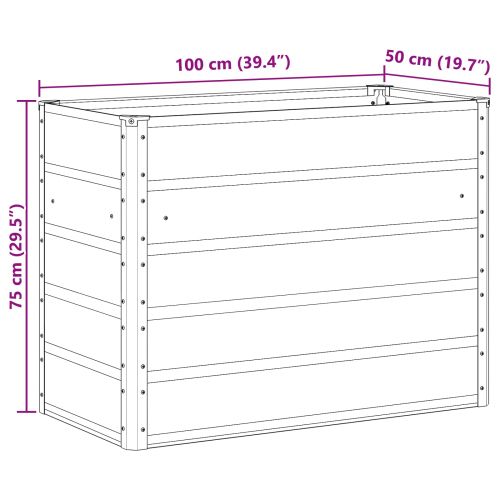 Кашпа Светлосиво 480 x 50 x 45 см Галванизирана стомана