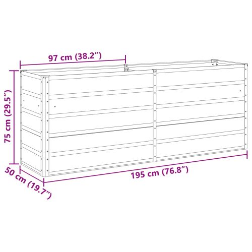 Кашпа Пастелно зелено 480 x 50 x 45 см Галванизирана стомана