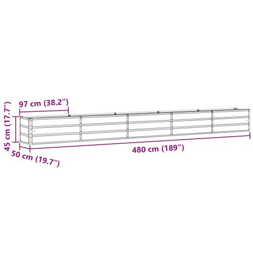 Кашпа Пастелно зелено 480 x 50 x 45 см Галванизирана стомана