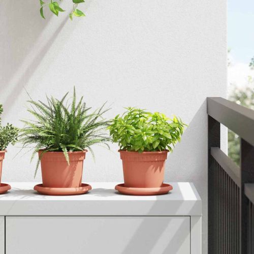 Кръгла саксия за цветя 6 pcs Червено тухла Ø 12,5 x 10 см