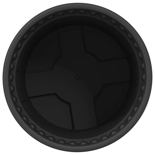 Кръгла саксия за цветя 24 pcs Черно Ø 12,5 x 10 см Пластмаса