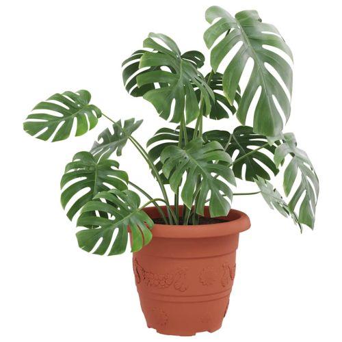 Кръгла саксия за цветя 6 pcs Червено тухла Ø 26 x 21.5 см