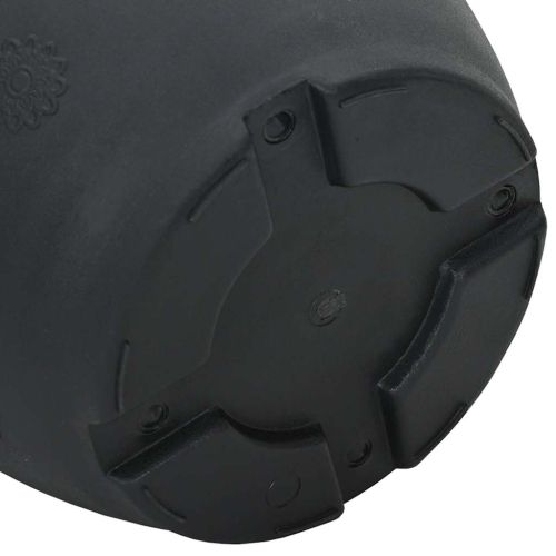 Кръгла саксия за цветя 6 pcs Черно Ø 26 x 21.5 см Пластмаса