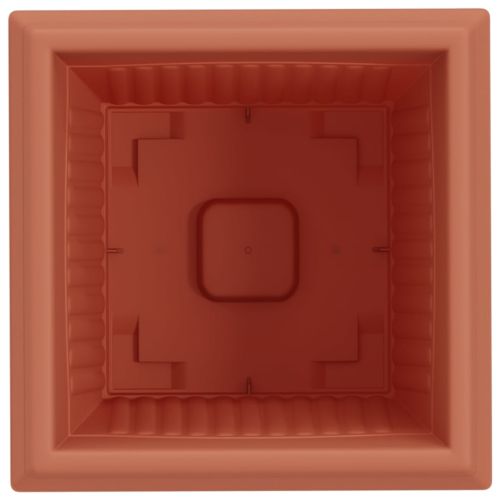 Квадратна цветна саксия 6 pcs Червено тухла 28,5 x 28,5 x 22 см