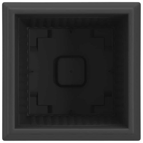 Квадратна цветна саксия 6 pcs Черно 23 x 23 x 17,5 см Пластмаса