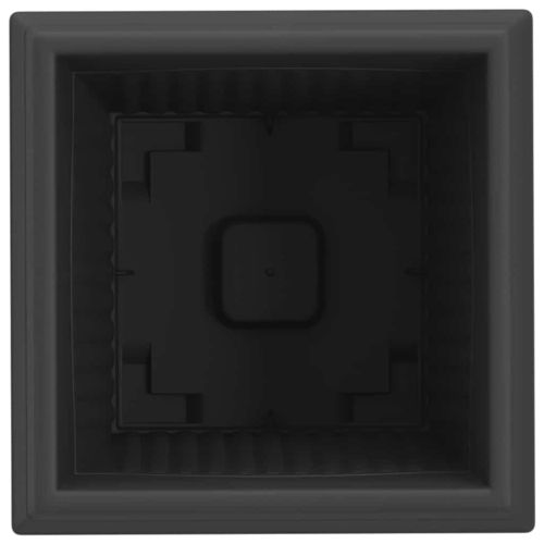 Квадратна цветна саксия 6 pcs Черно 28,5 x 28,5 x 22 см