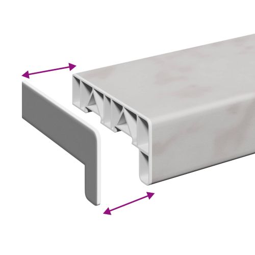 Перваз за прозорец Мраморно текст -енуре 160 x 15 x 4,5 см ПВЦ