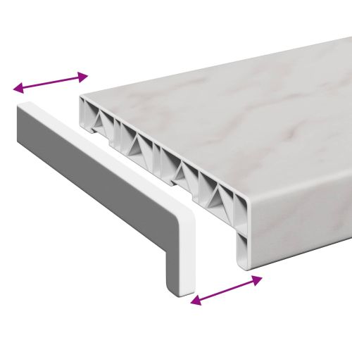 Перваз за прозорец Мраморно текст -енуре 160 x 20 x 4,5 см ПВЦ