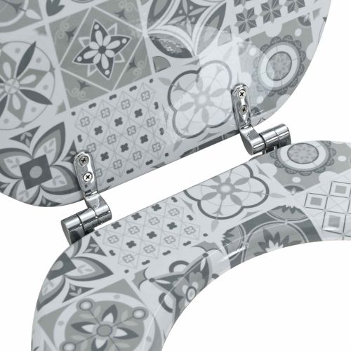 Мека затваряща се тоалетна седалка Сив 44 x 38 см ПДЧ