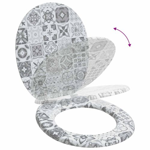 Мека затваряща се тоалетна седалка Сив 44 x 38 см ПДЧ