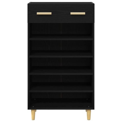 Шкаф за обувки Черния дъб 60 x 35 x 105 см Инженерно дърво