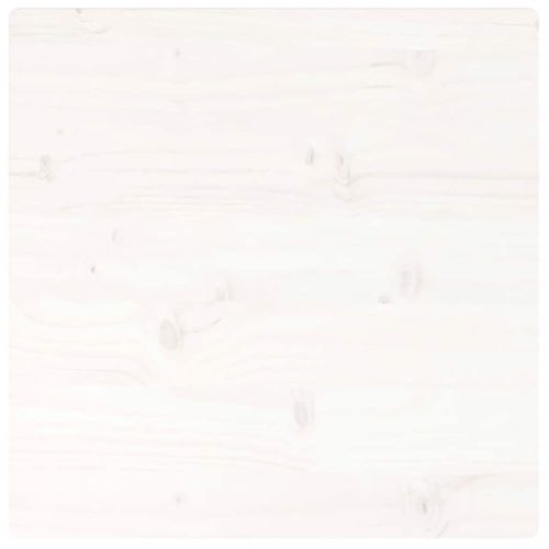 Плот за маса, бял, 60x60x2,5 см, бор масив, квадратен