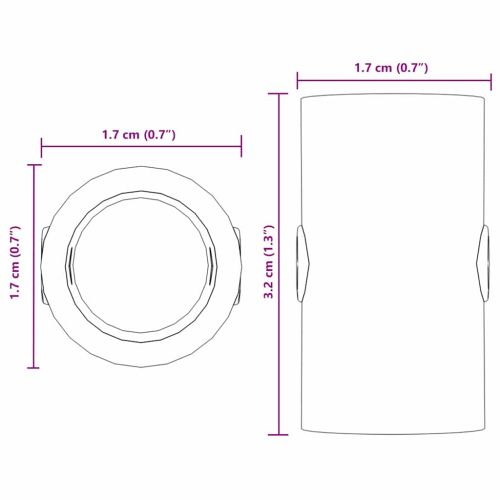 Спирачки за футболна маса 10 pcs Черно 1,7 x 1,7 x 3,2 см ПП