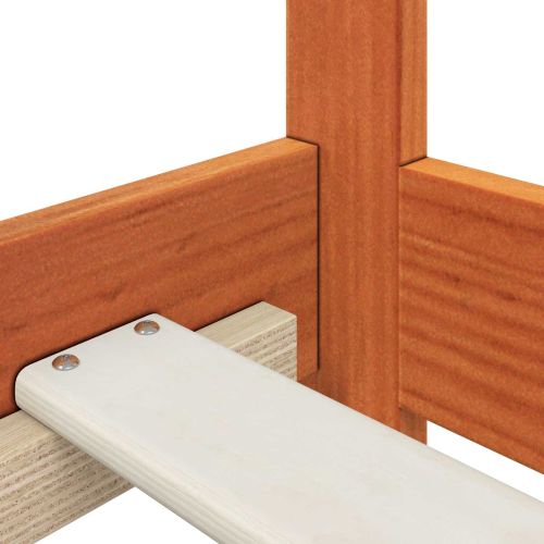 Рамка за легло с таблото Кафяво с восъчно покритие 90 x 190 cm