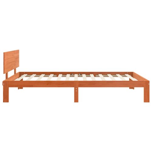 Рамка за легло с таблото Кафяво с восъчно покритие 90 x 200 cm