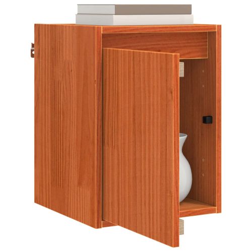 Стенен шкаф с врата Кафяво с восъчно покритие 30 x 30 x 40 cm