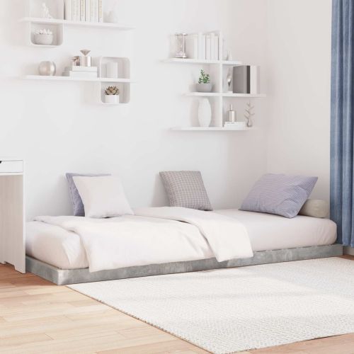 Леглово дъно Циментено сиво 90 x 200 cm Инженерно дърво