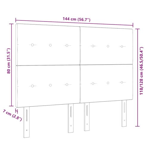 LED глава С LED лентисти светлини Тъмен сив 144 см Полиестер