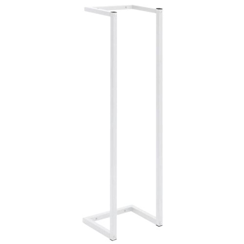 Поставка за кърпи, бяла, 25x20x95 см, стомана